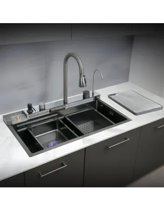 Piano Smart Kitchen Sink (30 x 18 x 9 Inches)